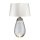 Tischlampe Glas Seide beleuchteter Sockel 74 cm