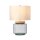 Tischlampe Glas Stoff Retro Design 51 cm hoch LADINA