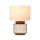 Tischlampe E27 Retro Design 51 cm Creme Grau Stoff Glas
