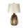 Tischlampe Weiß Bronze E27 55 cm Stoff Keramik