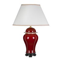 Tischlampe Keramik Rot Ecru Weiß E27 65 cm MALDRA