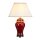 Tischlampe Keramik Rot Ecru Weiß E27 65 cm MALDRA