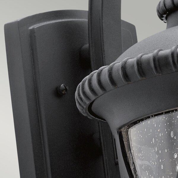 Wandlampe außen E27 IP44 Schwarz Haus Terrasse Glas