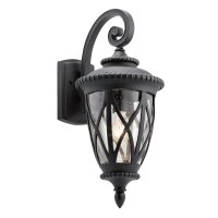Wandlampe außen E27 IP44 Schwarz Haus Terrasse Glas