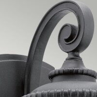 Wandlampe außen Schwarz IP44 E27 Glas Rustikal Hof