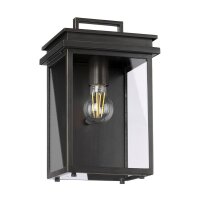Außenlampe Wand in Bronze antik Aluminium Glas IP44...