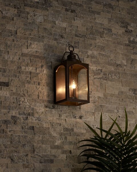 Außenleuchte Wand in Kupfer antik Rustikal Vintage IP44