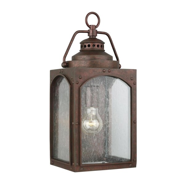 Außenlampe Wand in Kupfer antik E14 IP44 Garten Haus