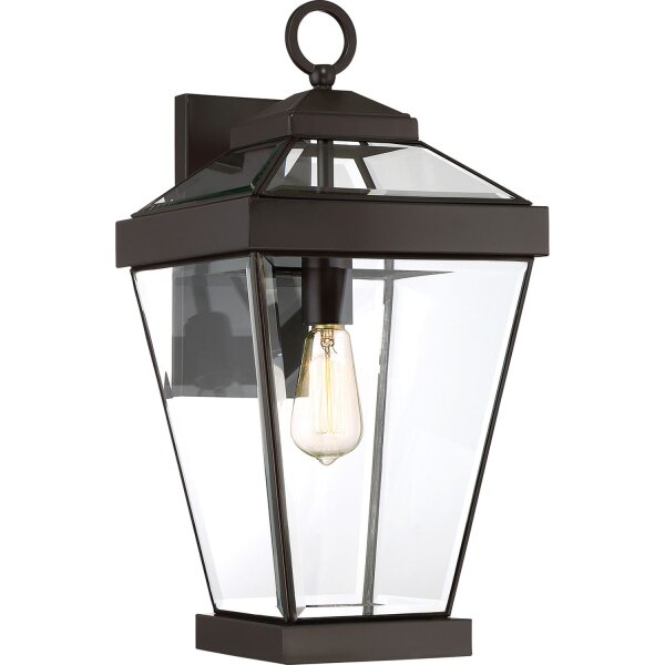 Antike Wandleuchte IP44 Vintage Metall Glas E27