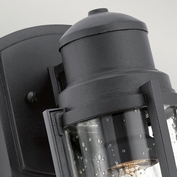 Außenlampe IP44 Schwarz E27 Maritim Wand LERA
