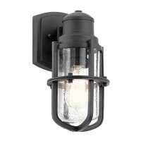 Au&szlig;enlampe IP44 Schwarz E27 Maritim Wand LERA