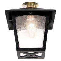 Deckenleuchte au&szlig;en Schwarz Aluminium Glas IP44...