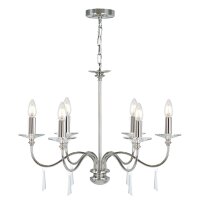 Kronleuchter Metall Kristall 6-armig CANDELA 6