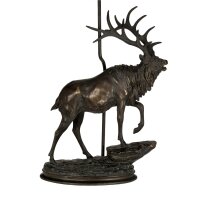 Gestell für Tischleuchte Resin Hirsch 53cm in Bronze