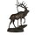 Gestell f&uuml;r Tischleuchte Resin Hirsch 53cm in Bronze