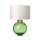 Tischlampe Glas Stoff in Grün Ecru 55,5 cm LUBIELA