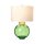 Tischlampe Glas Stoff in Grün Ecru 55,5 cm LUBIELA