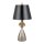 Tischleuchte Stoffschirm in Schwarz Silber Gold 61 cm