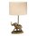 Tischlampe in Bronze antik Natur Elefant Resin Jute