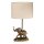 Tischlampe in Bronze antik Natur Elefant Resin Jute