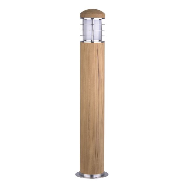 Pollerleuchte außen Edelstahl Holz 67cm Nordic IP55