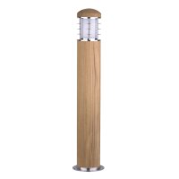 Pollerleuchte außen Edelstahl Holz 67cm Nordic IP55