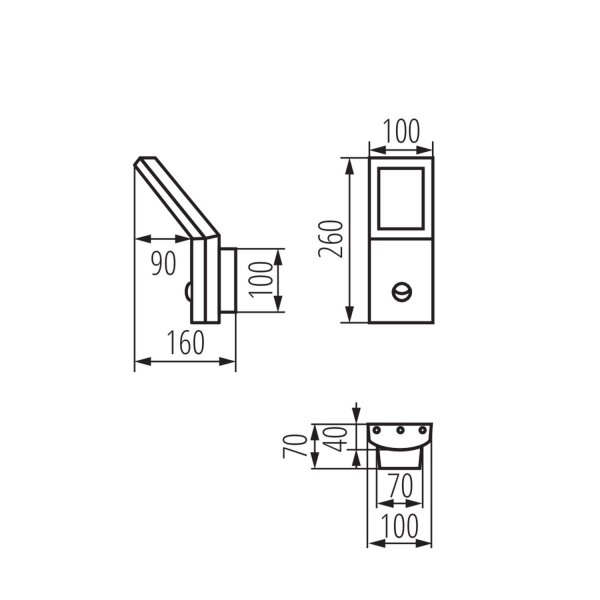 LED Wandlampe mit Bewegungsmelder Außen Modern IP44