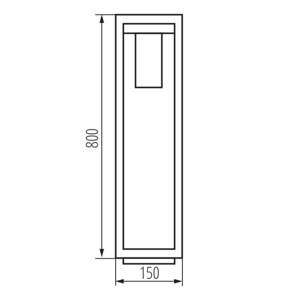Wegeleuchte Garten außen Schwarz 80 cm Aluminium E27