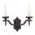 Schmiedeeisen Wandleuchter CAMELOT 5 Schwarz Lampe