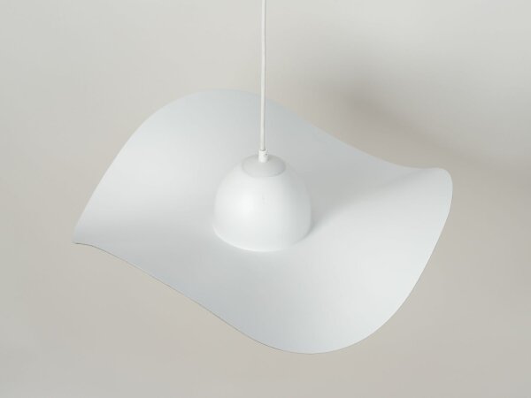 Pendelleuchte E27 Weiß Gold Modern Wellenschirm