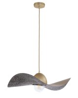 H&auml;ngelampe E27 Gold Schwarz Esszimmer Modern