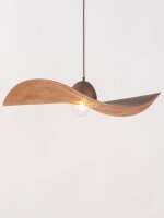 Hängelampe Braun Kupfer E27 Modern Wellenschirm