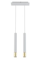 Pendelleuchte Wei&szlig; Gold Metall Modern elegant THEANO