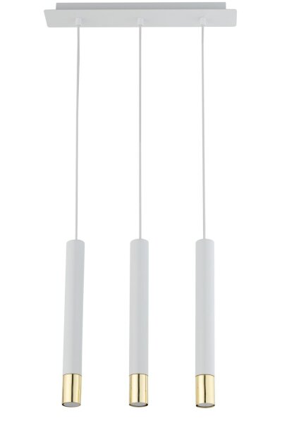 Hängeleuchte Weiß Gold elegant Modern Metall Esstisch