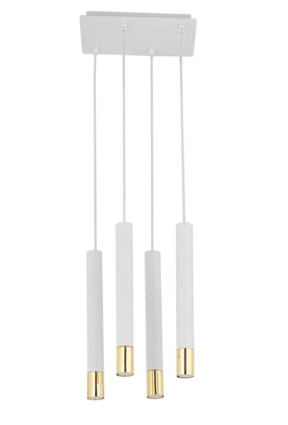 Pendelleuchte Weiß Gold Modern Metall Esstisch THEANO