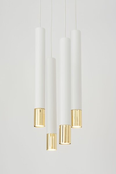 Pendelleuchte Weiß Gold Modern Metall Esstisch THEANO