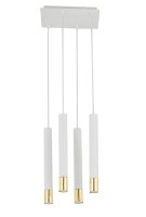 Pendelleuchte Wei&szlig; Gold Modern Metall Esstisch THEANO