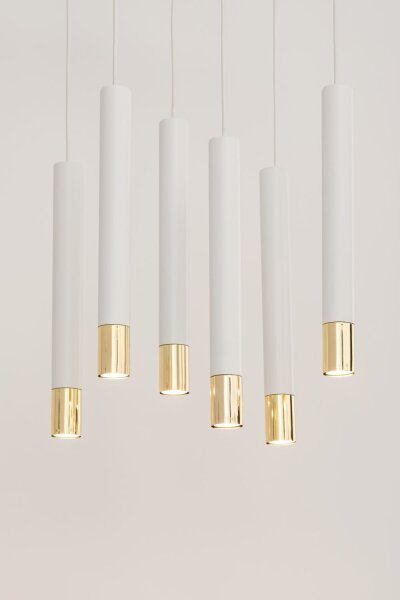 Hängelampe Metall Weiß Gold Modern elegant THEANO