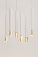 Hängelampe Metall Weiß Gold Modern elegant THEANO