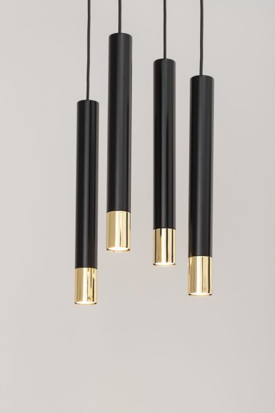 Hängeleuchte Modern Esstisch Metall Schwarz Gold