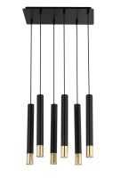 H&auml;ngeleuchte Schwarz Gold Modern Metall Esszimmer