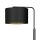 Stehlampe Stoff Metall 151 cm Wohnzimmer Schwarz Gold