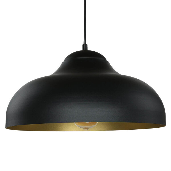 Pendelleuchte Esstisch Metall rund 40 cm Schwarz Gold