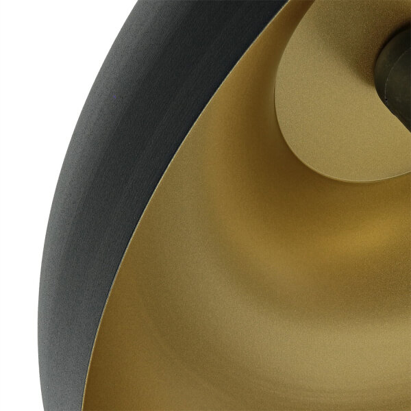 Pendelleuchte Esstisch Metall rund 40 cm Schwarz Gold