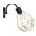Wandlampe Retro Metall in Gold Schwarz E27 ARIYAN