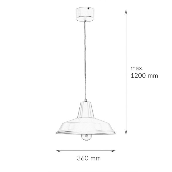 Hängeleuchte Metall rund Ø36cm Grün Küche Esstisch