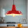 Hängeleuchte Rot Metall Vintage Mid Century Design