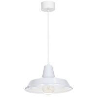 Pendelleuchte Wei&szlig; Mid Century Metall rund &Oslash;36cm