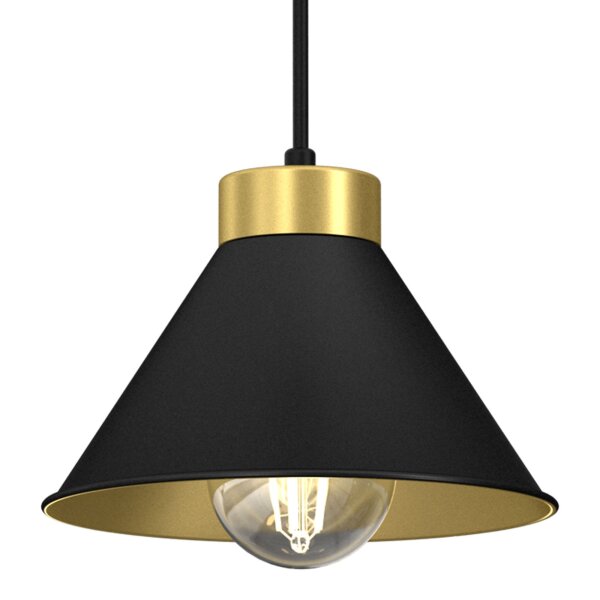 Hängelampe Schwarz Gold Metall E27 Esstisch RIAN