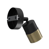 Spot Leuchte Wand Metall GU10 Schwarz Messing